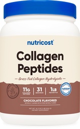 Nutrikost kollageenpeptiidide pulber 1LB (454 G) (šokolaad) - rohusööt Veise kollageenhüdrolüsaat