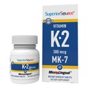 Superior Allikas Vitamiin K2 MK-7 (Menakinoon-7) 300 mcg - Luu tugevus ja tervise toetamise täiendus - AIDSs Tervislik südamefunktsioon - Bariatric-Friendly - 60 Sublingvaalne lahustuv tablett