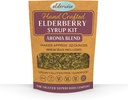 Elderwise Elderberry Aronia Berry Syrup Kit - Elderberries, Aronia Marries, Rosehips, Ingver, Echinacea, Cinnamon ja Cloves, teeb 32oz siirupit, Brewing Bag Kaasa arvatud