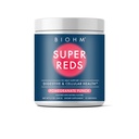 BIOHM Super Reds, Beet Root Powder Antioksüdant Peet ja Smoothie Segu Tart Cherry Extract ja 19 Red Whole Foods pakendatud prebiootikumid ja probiootikumid, Non-GMO, Red Berry Maitse (30 Servings)