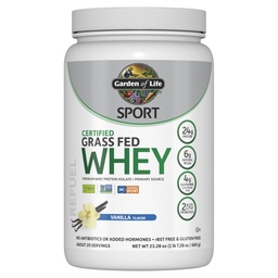 Eluaed SPORT vadakuvalk Powder Vanilla, Premium Grass Fed Whey Protein Isolaat pluss probiootikumid immuunsüsteemi tervise jaoks, 24 g valku, mitte GMO, gluteenivaba, külmtöödeldud - 20 Servingut