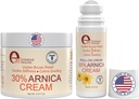Arnica Cream & Arnica Gel Roll-On 2PK verevalumite ja turse, Soothe valulikud lihased ja liigesed vitamiin K, 30% Arnica Montana, hüaluroonhape ja L-arginiin