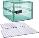 Lockabox OneTM Light Medi Green & Shelf Pack Bundle | Lukustatav kast toidu, ravimite, tehnika ja koduohutuse jaoks koos eemaldatavate riiulite ja alusdetailidega