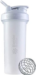 BlenderBottle Classic V2 Shaker Bottle Ideaalne proteiinikokteilide ja eeltreeningu jaoks, 28-kordne, valge