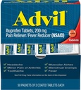 Advil Ibuprofeen, 200mg (50 pakendit 2 kaetud tabletti) 50 ea (3 pakendis)