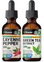 BIO KRAUTER Cayenne Tinktuur 2 Fl. Oz. & Green Tea Tinktuur 2 Fl. Oz.