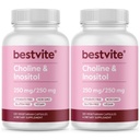BESTVITE koliininositool 500mg (240 taimekapslit) (120 x 2) - Steaate ei ole - dikaltsiumfosfaati ei ole - täiteaineid ei ole - vegan - mitte GMO - gluteenivaba