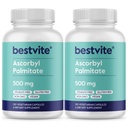 BESTVITE Ascorbyl Palmitate 500mg (240 Taimekapslit) (2-Pack) - Stearates - No Fillers - No Flow Agents