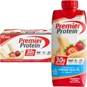 Premier Protein Shake, Strawberries & Cream, 30g Protein, 11 fl oz, Pack of 12 (pakendamine võib varieeruda)