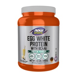 NOW Sport Nutrition, munavalge valk, 20 g BCAA-dega, kreamy Vanilla pulber, 1,5 naela
