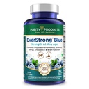 Purity Products EverStrong Blue Strength Building + Brain Boosting w/Muscle Matrix Blend ft. Kreatiin Monohüdraat + Rohkem, PurityBlue Organic Blueberry Complex, 1000 IU Vitamiin D3-90 Tabletid