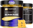 12 in 1 Berberine HCL Gummies-High Bioavailability Liposomal Berberine Gummies koos naistele ja meestele, Berberine koos Ceylon Cinnamon & Vegan Supplement- AMPK Activator (180 Count)