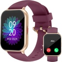 RUIMEN Smart Watches for Men Women (Vastav / Tee kõned, 2 Bands Included), 1.8" Smartwatch iOS / Android telefonid, Fitness Tracker Heart Rate / Sleep Monitor Digital Watch veekindel lilla
