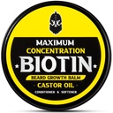 Beard Balm, maksimaalne kontsentratsioon BIOTIN, kastoorõli ja Argan & Jojoba õlidega, soodustab habemekasvu, stiile, tugevdab ja pehmendab habemeid ja vuntse, 2 Ounce, Sandwood