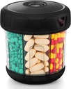 Extra suur täiendus Korraldaja XL 7 koosseisud, TPU Pehme Lid Lihtne laadida ja kasutada Pill Dispenser, 1 kuu Jumbo Vitamiinide hoidja Meditsiini Korraldaja