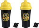 Karate Kid Cobra Kai 25oz Protein Shaker pudelid pulbrisegudele - Pakend 2 - Lekkekindel Lid kruvi kaantel - Tööd smuutidele, energiajookidele, treeningusegudele, raputustele - Ametlikult litsentseeritud