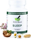 Sleep - Natural Supplement koos L-Theanine, Ashwagandha, Magneesium, Valerian Juur, Melatoniin - Mitte-Habit Forming valem noorendamiseks - 30 kapslit