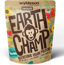 Veganvalgupulbrid (1kg) - 28 Servingut - Wyldssoni EarthChamp - Taimne šokolaadipõhine šokolaadivalgu pulber Shake - Piimavaba - Laktoosivaba (Choc)