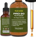 Probiootikumid koertele ja kassidele - 120 portsjonit (1/2 ml). 100% looduslikud seedeensüümid gaasi leevendamiseks ja tervislikuks seedimiseks. Prebiootikumid vedelate vitamiinide kaudu kõhukinnisuse ja lekkiva soolestiku jaoks