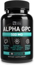 Alpha GPC 500mg kapslid | 80 Count | toetab tervislikku kognitiivset funktsiooni | toetab tervislikku mälu | annustatud optimaalseks biosaadavuseks | Mitte-GMO, 3. osapoole testitud