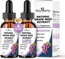 Viinamarjaseemne ekstrakt Vedelad tilgad standardiseeritud 95% Polüfenoolid-300 mg Viinamarjaseemned Maksimaalne tugevus Standarditud tinktuur, kõrge imendumine Vedel Vitis Vinifera ekstrakti tilgad - Mitte-GMO (2 pudelit)