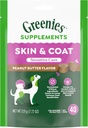 Rohelised Tundlik hooldus Naha ja mantli lisand koertele kalaõliga Koertele Kanavaba Formula Dog Supplement, Maapähklivõi maitse, 40-Count Soft Chews