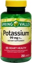 Spring Valley Kaaliumkapslid Dieetlisand, 99 mg, 250 Count