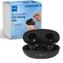 Medline Rechargeable OTC kuuldeaparaadid, must, in-The-Ear, 4 keskkonna seaded, veekindel, reguleeritav maht, kerge kuni mõõdukas kuulmislangus, müra vähendamine, kõrvaklapi kuulmise abivahendid
