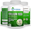 Aeternum Psyllium Husk Caps USA Made - Premium Kõik looduslikud kiudainelisandid - 240 Husk Pulber Kapslid 725 Mg ühe serveerimise kohta, toetab tervislikku seedesüsteemi - kõik looduslikud 100% lahustuvad