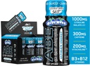 Kõik must kõik energiakaadrid | 12 Pack | 300mg Kofeiin | Blue Razz | Zero Sugar | Energy Focus Supplement | Nootropic Blend jõusaali või töö