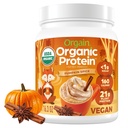 Orgaaniline veganvalgu pulber, kõrvitsa vürtsi hooajaline maitse - 21 g taimset valku, 5 g prebiootilist kiudainet, laktoosisisaldust, lisatud suhkrut, mitte-GMO, raputamiseks ja smuutideks, 1.02 lb