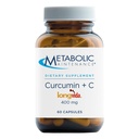 Metaboolne hooldus Curcumin + C - Longvida + C-vitamiini täiustatud kurkumiini lisand ajufunktsioonile ja liigeste liikuvusele (60 kapslit)