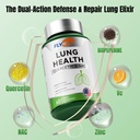 Lung Health, Herbal Quercetin & NAC, hingamistoetus, kopsupuhastus, C-vitamiin, tsink, GMP, valmistatud USA-s 60 kapslit