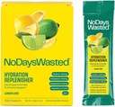 Ei päeva raisatud hüdraat Replenisher 15 Count - Elektrolüütide pulbrijoogi segu - Sidrunlubja - Naatrium ja kaalium rehüdreerimiseks Plus vitamiinid toetuseks (15 Count)