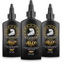 Bossman Jelly Beard Oil meestele - 3 Pack (12 oz kokku, kuldne lõhn) - pehmendid, niisutab ja tingimused looduslike koostisosadega