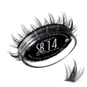 Lashify Star Burst 14mm Gossamer DIY ripsmepikendused Täitke uuesti, Ultimate Multi-Length Multi Layered Lash, Black, Easy False ripsmed
