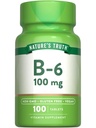 Looduse tõde B6 Vitamiin | 100 mg | 100 tabletti | Vegan, mitte-GMO ja gluteenivaba toidulisand