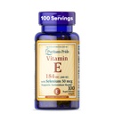 Puritan's Pride E 184mg (400 RÜ) koos Selenium 50mcg, vitamiinilisa immuunsüsteemi ja antioksüdantide tervise toetamine, 3 kuu pakkumine, 100 kiire vabanemisega softgels