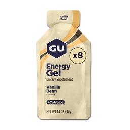 GU Energy Original Sport Nutrition Energy Gel, 8-Count, Vanilla Bean