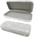 Bling päikeseprillid Case,Shiny Diamond päikeseprillid Hard Case Cute Glass Case, Rhinestone Eyeglass Case Naistele