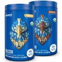 BIRDMAN Falcon Vegan Valgupulber Orgaaniline, Stevia & Sugar Free, Taimne Põhineb, Low Carb, Piimavaba, Keto, Non Whey, Probiootikum, Herne Valk | Combo Pack: Vanilla & Chocolate Maitsed - 20 Servings Iga