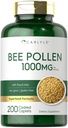 Carlyle Bee Pollen Supplement | 1000mg | 200 Caplets | Royal Jelly and Bee Propolis | meestele ja naistele | Taimetoitlane, mitte-GMO, Gluteenivaba