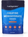 Luckycare Kreatiin Monohüdraat - 5000 mg Puhas Mikroniseeritud Kreatiin - Kreatiin Pulber Toetus Tugevus & Performance - 100 Servings, 500G