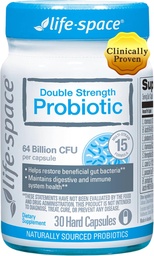 Life-Space Double Strength Broad Spectrum Probiootikum, 64 Miljardit CFUd ja 15 erinevat tüve, Redouble Formulated forgestive Health & Immune Health, Probiootikumid naistele ja meestele - 30 Veg kapslit