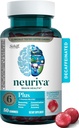 NEURIVA Plus aju täiendus mälule, fookusele ja kontsentratsioonile + Kognitiivne funktsioon vitamiinidega B6 & B12 ja kliiniliselt testitud nootroopika fosfatidüülseriin ja neurofaktor 50ct maasikakummid
