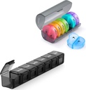 Sukuos 2 Pack Weekly Pill Korraldaja, Daily Pill Box 7 päeva pillid juhtudel vitamiine, kalaõli või toidulisandeid
