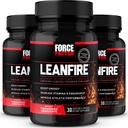 FORCE FACTOR LeanFire, 3-Pack, Pre Workout energia pillid rohelise tee ekstrakti ja kofeiini suurendada energiat, ehitada Lean lihaseid, parandada sportlikku jõudlust ja suurendada fookust, 90 kapslit