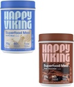 Happy Viking Vanilla ja Chocolate Protein Pulber, Venus Williams, 20G valk, Low Carb, Keto, Vegan, Gluteenivaba, Superfoods, Complete Meal Asendamine, 2 Canisters (24 oz). Iga