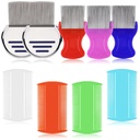 LABOTA 9 Pcs Lice Combs, Kirb Combs, Hair Comb Double Sided Fine Hamth Combs, Removal Dandruff Comb Metal Hambad, Roostevabast terasest Louse ja Nit Comb Pea Lice ravi