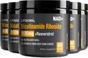 NAD-i täiendus - NAD + koos nikotiinamiid-ribosiidiga (NR) ja Resveratrol Quercetin 900mg puhas orgaaniline NAD Plus raku remondiks Tervislik vananemine Ajufunktsioon, 80 kapslit (5. pakend)